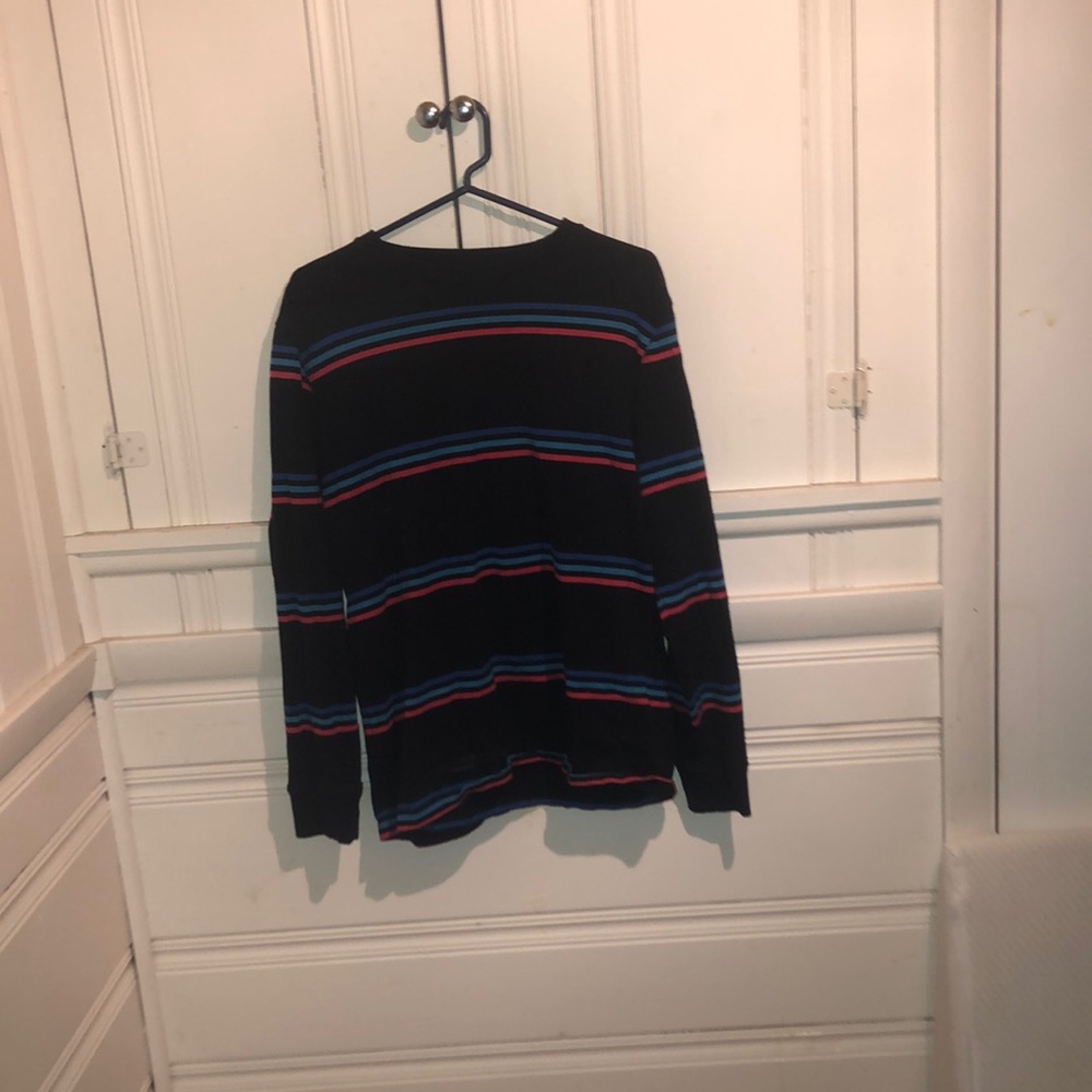 Long sleeve striped American Eagle shirt.